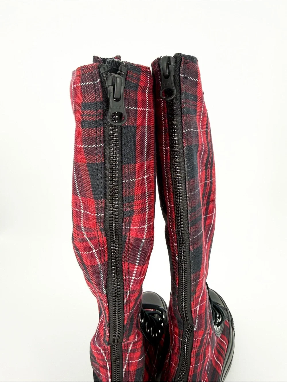Converse Chuck Taylor All Star Lift XXHi Platform Plaid in Park Red Size 6.5